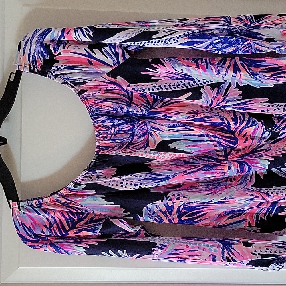 Lilly pulitzer off the shoulder one piece rompers, wore once!